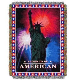 July Fourth Licensed Holiday 48"x 60" Woven Tapestry Throw