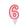 Number 6 Birthday Candle 3D Number Happy Birthday Cake Candles for Birthday Party Wedding Decoration Reunions Theme Party 7cm 24pcs