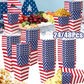 48pcs Patriotic Popcorn Boxes