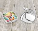 Chihuahua Luau Compact Mirror Decorative Travel Makeup Mirror for Women Girls Gifts Pocket Makeup Mirror Folding Handheld