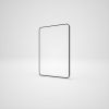 24x36 In. Aluminum Framed Rounded Rectangle Bathroom Wall Mirror, Matte Black Bathroom Vanity Mirror Farmhouse, Anti-Rust, Tempered Glass mirrors