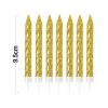 192-Count Glitter Long Thin Birthday Candles, Gold Stick Birthday Cake Candles Set