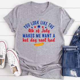 You Look Like The 4th Of July T-Shirt (Color: Athletic Heather, size: M)