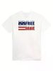 Home of the Free 4th of July Crewneck T-Shirt - Heavyweight Cotton Unique Fit, Regular-Fit, Family T-shirt Casual Everyday Wear, 100% Cotton