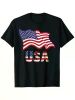 USA Flag American United States Of America 4th Of July Men'S Summer Casual T-Shirt,