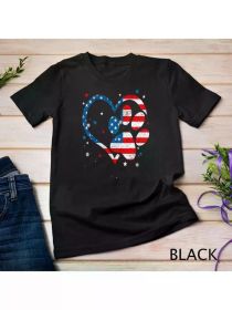 American Flag Patriotic Dog & Cat Paw Print - 4th Of July T-Shirt Unisex T-shirtCouple Clothing 2025 (Color: black, size: M)