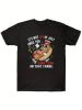 1pc Men'S 4th of July Funny Graphic Tee, 100% Cotton Crew Neck T-Shirt with "Hawk Tuah" Print